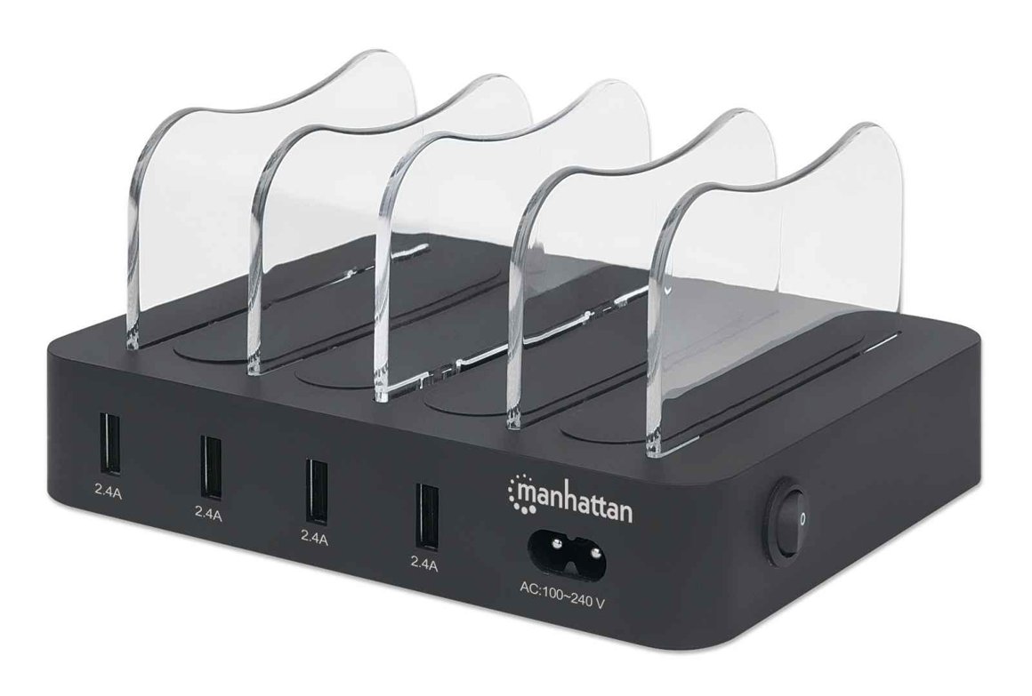 Image of Manhattan USB Hleðslustöð f. 4 tæki