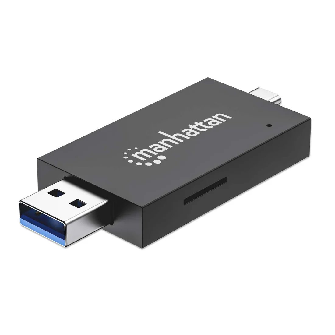 Manhattan SD og MicroSD kortalesari með USB-C og USB-A