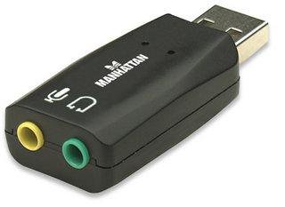 Manhattan USB hljóðkort mic-inn/hljóð-út