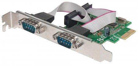 Manhattan 2x Serial stýrispjald PCIe LP