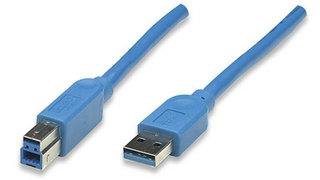 Image of Manhattan USB3 A-B kapall 3m