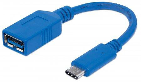 Manhattan USB-C í USB-A Kapall 15cm