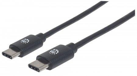 Manhattan USB-C í USB-C Kapall 2m Svartur