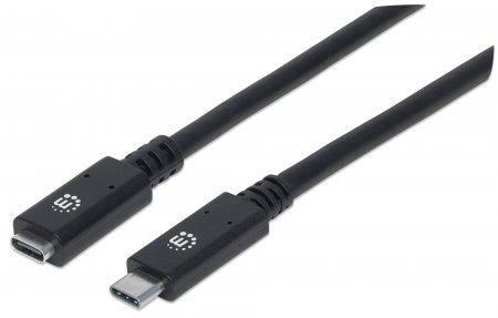 Manhattan USB-C í USB-C framlenging gen2 50cm Svartur