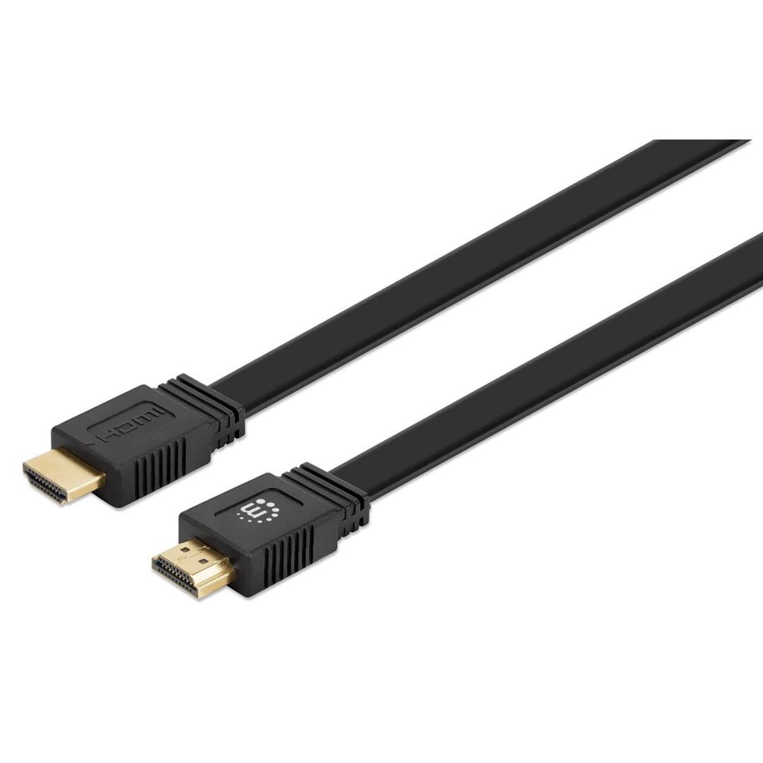 Manhattan HDMI kapall 5m 4K@60Hz flatur