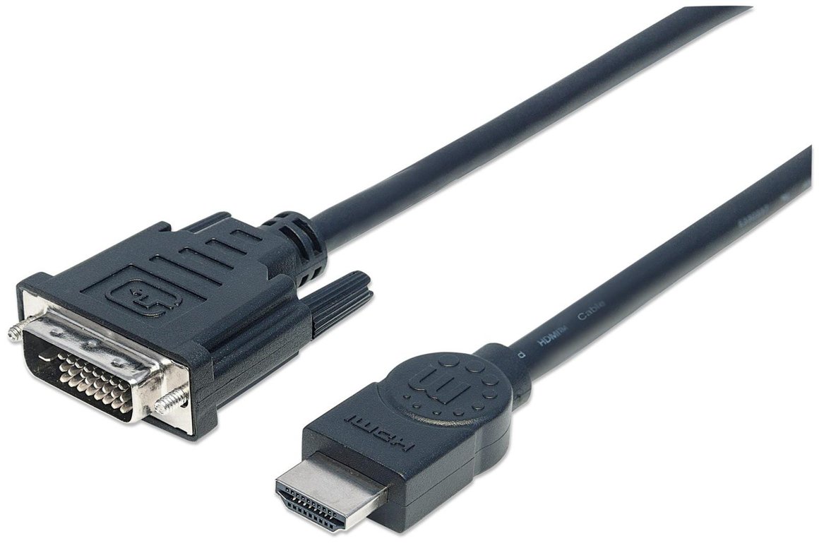 Manhattan HDMI í DVI kapall 3m