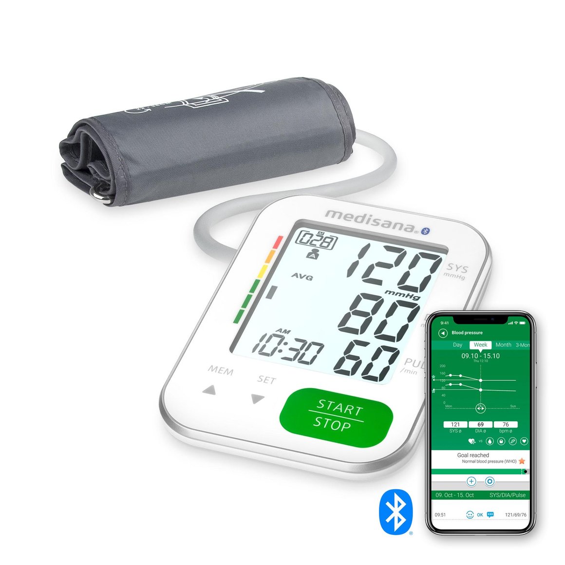 Image of Medisana Blóðþrýstingsmælir BU 572 Bluetooth