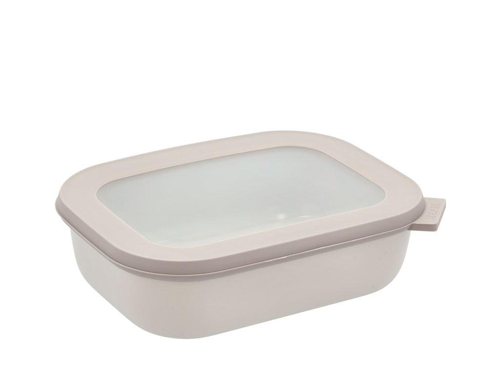 Image of Mepal Cirqula skál m/loki 1ltr ferköntuð nordic white