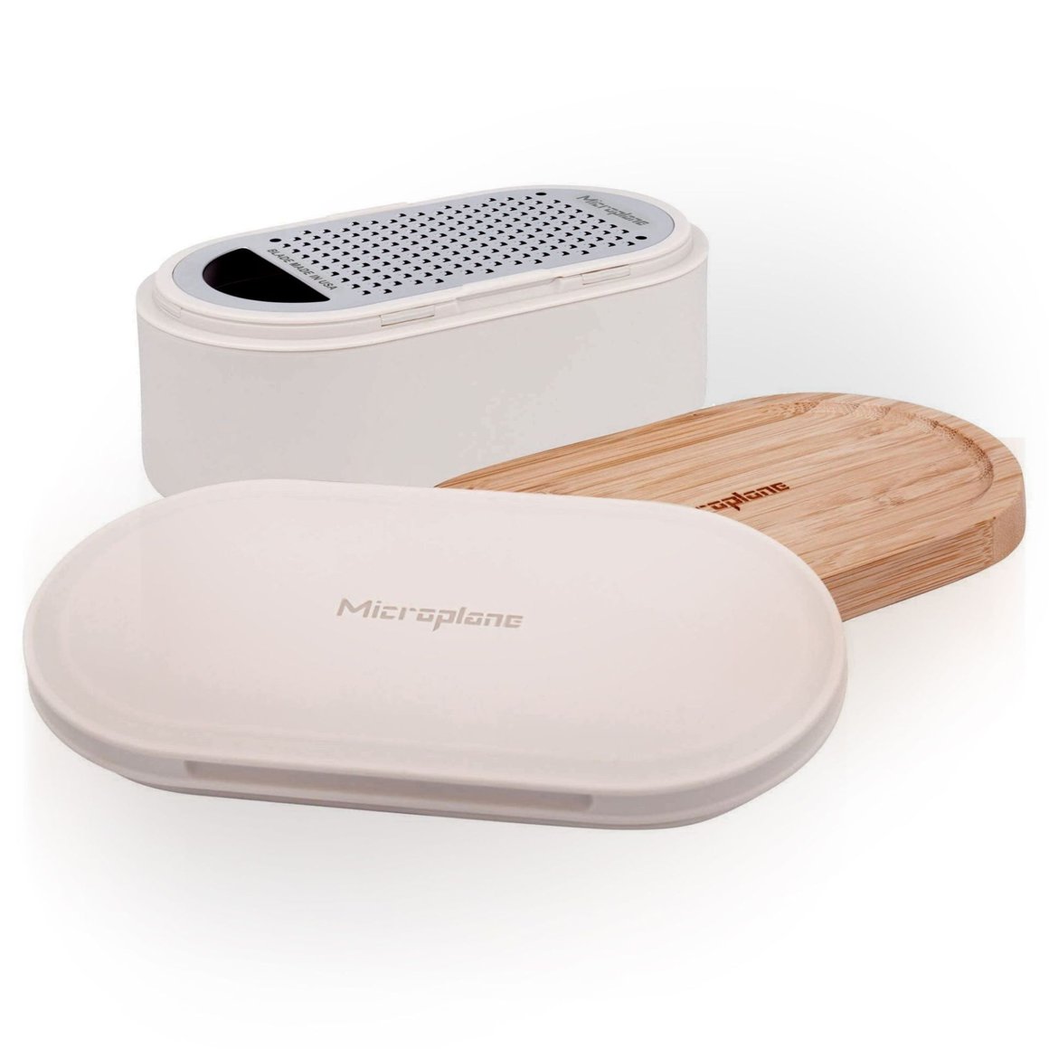 Image of Microplane Rifjárn með boxi Bambus og Hvítt