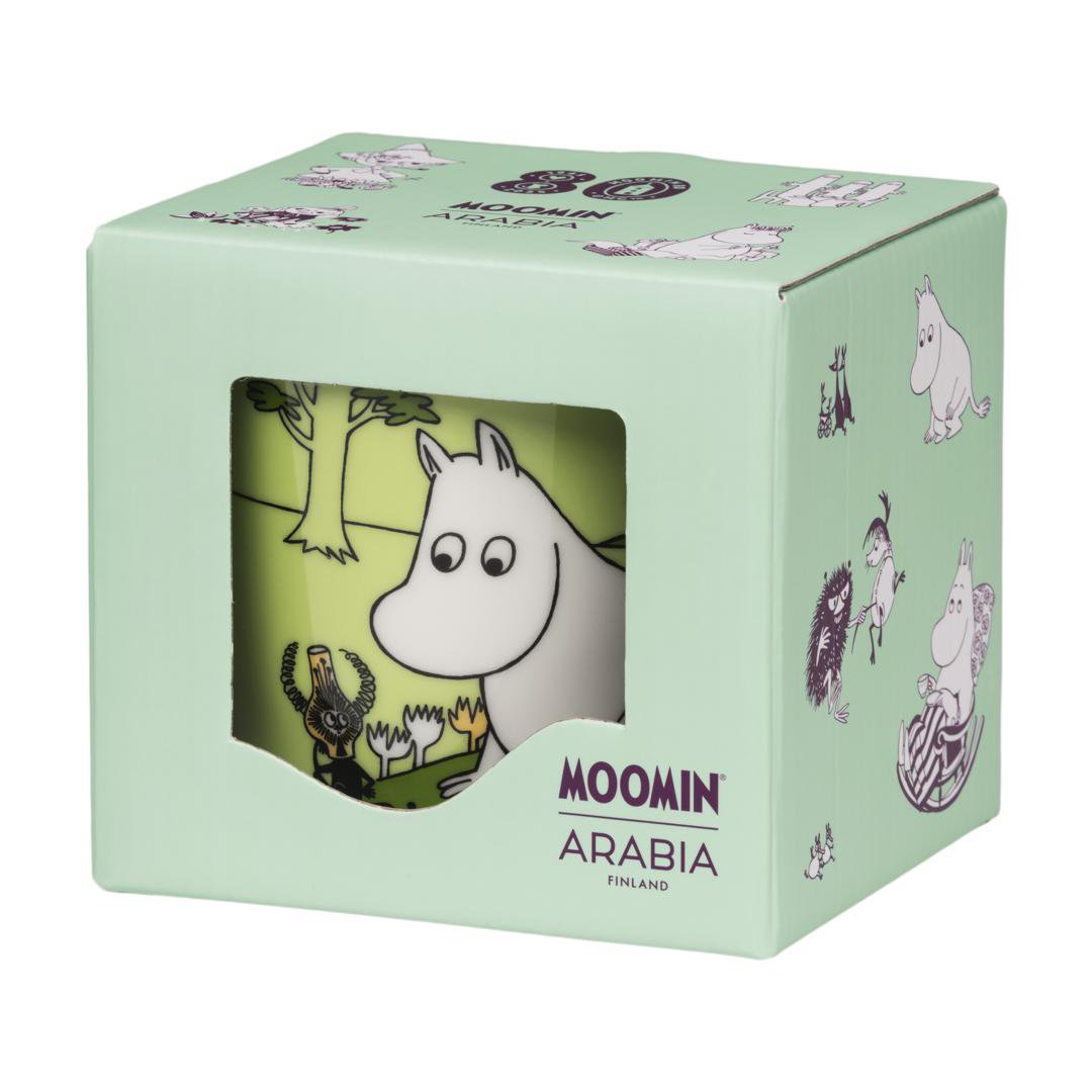 Image of Moomin Krús 0,3ltr MOOMINTROLL GRASSGREEN í gjafaöskju 80ára afmælisútgáfa