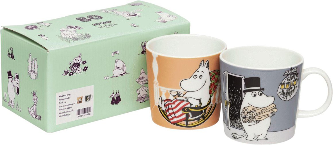 Image of Moomin Krúsir 0,3ltr 2stk sett MOOMINMAMMA/MOOMINPAPPA