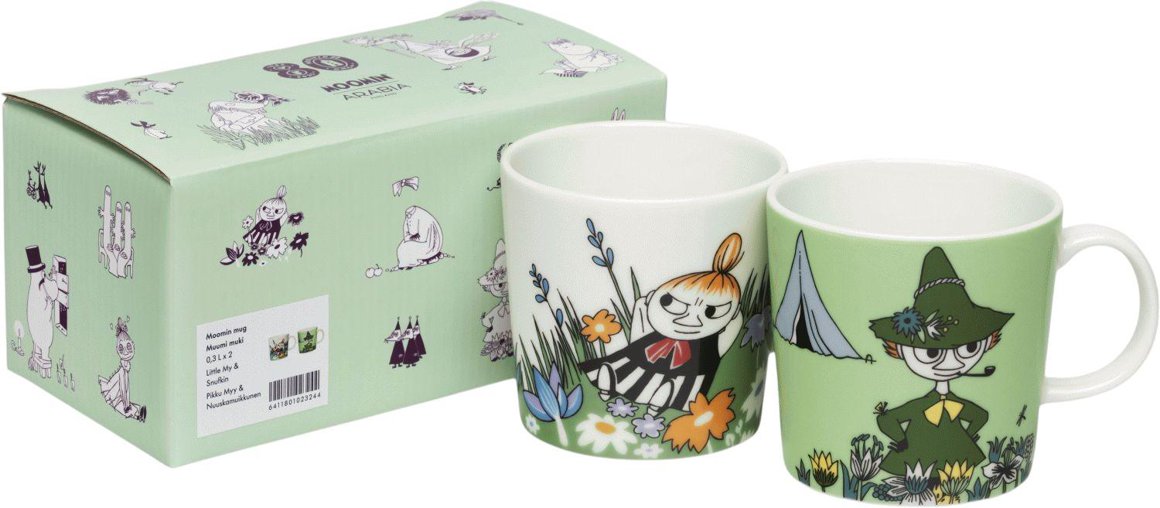 Moomin Krúsir 0,3ltr 2stk sett LITTLE MY/SNUFKIN