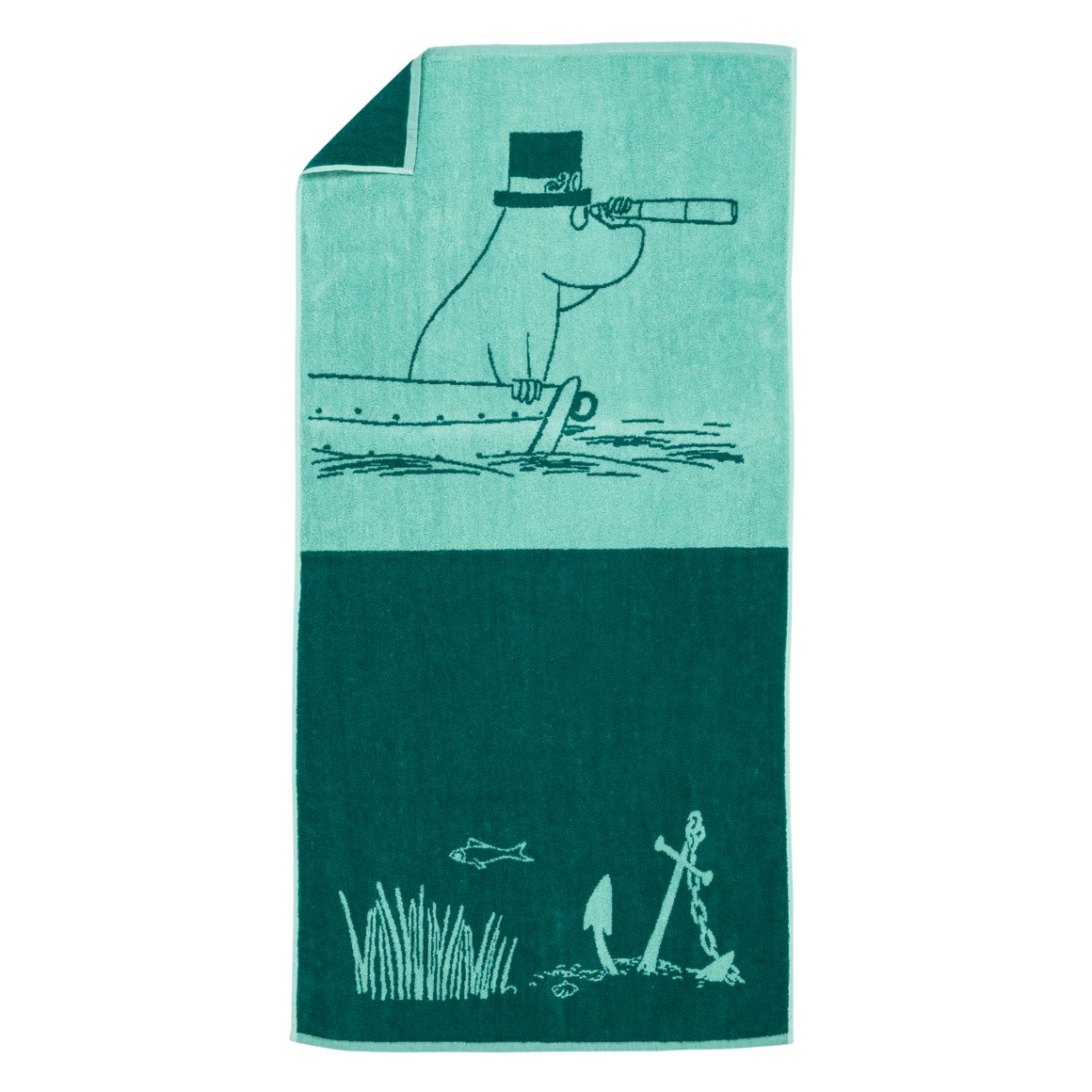 Image of Moomin Handklæði 70x140cm Moominpappa teal