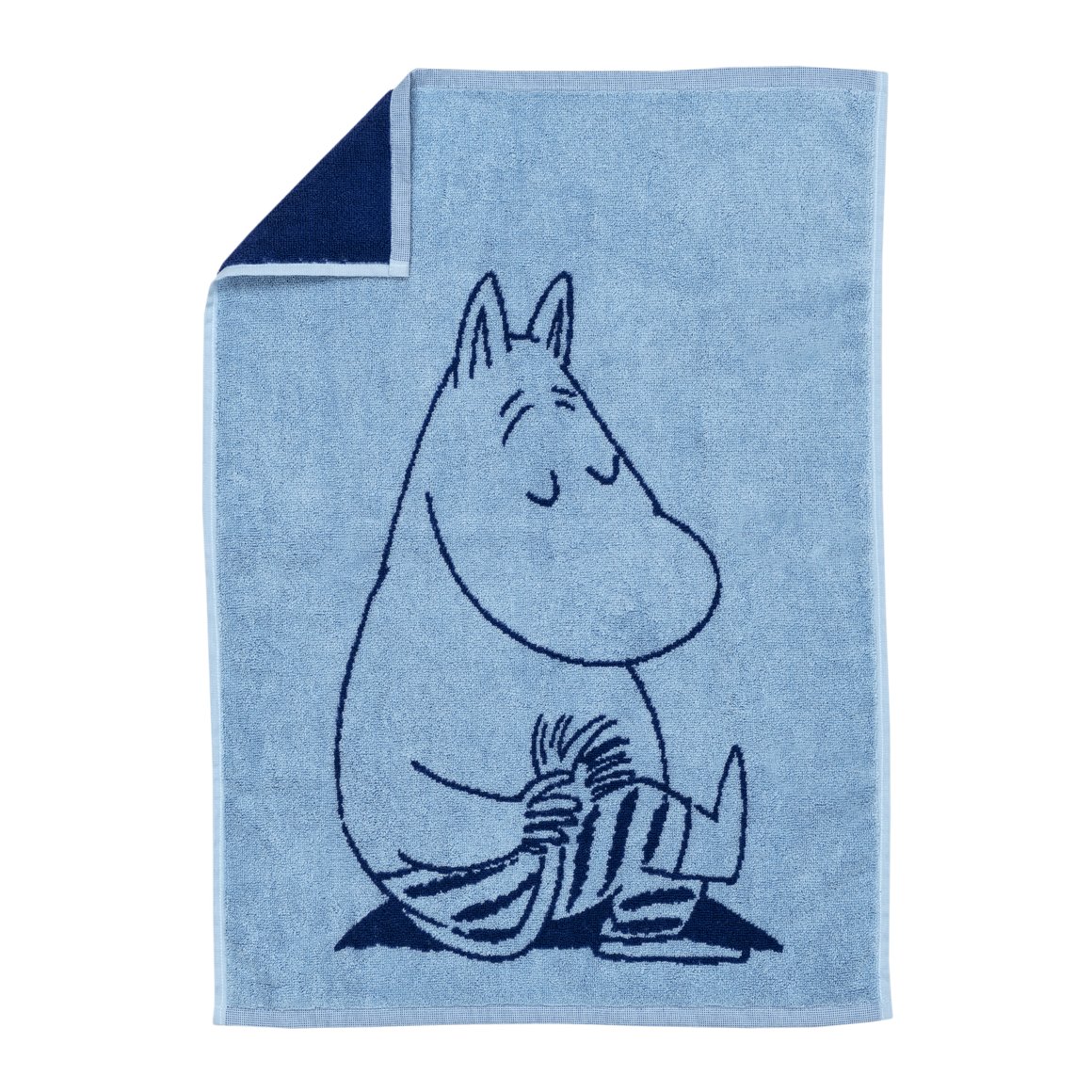 Image of Moomin Handklæði 50x70cm Moomintroll navy