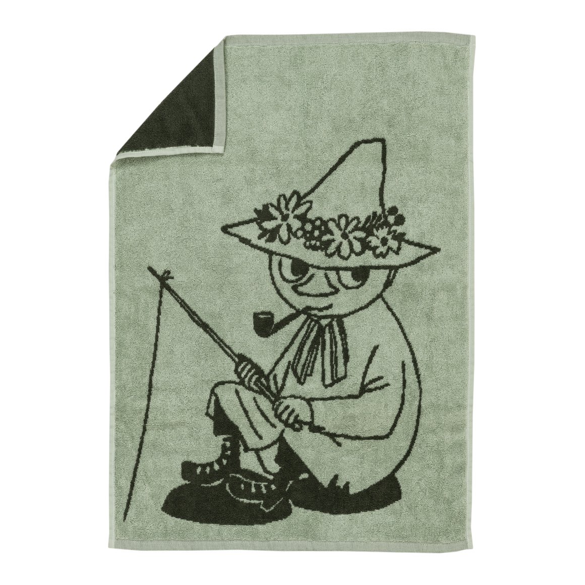 Image of Moomin Handklæði 50x70cm Snufkin green
