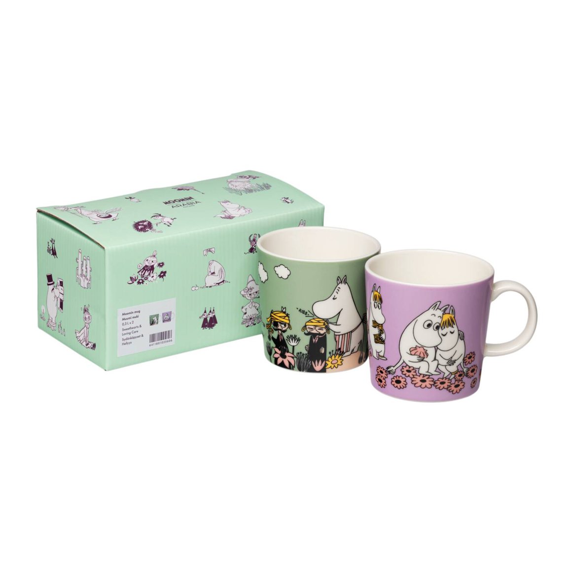 Moomin Krúsir 0,3ltr 2stk sett LOVING CARE/SWEETHEARTS