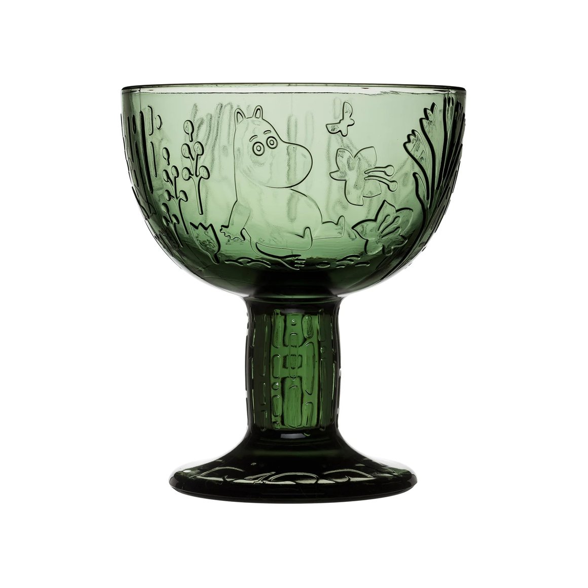 Image of Moomin Mystic Forest skál á fæti 140ml pine green