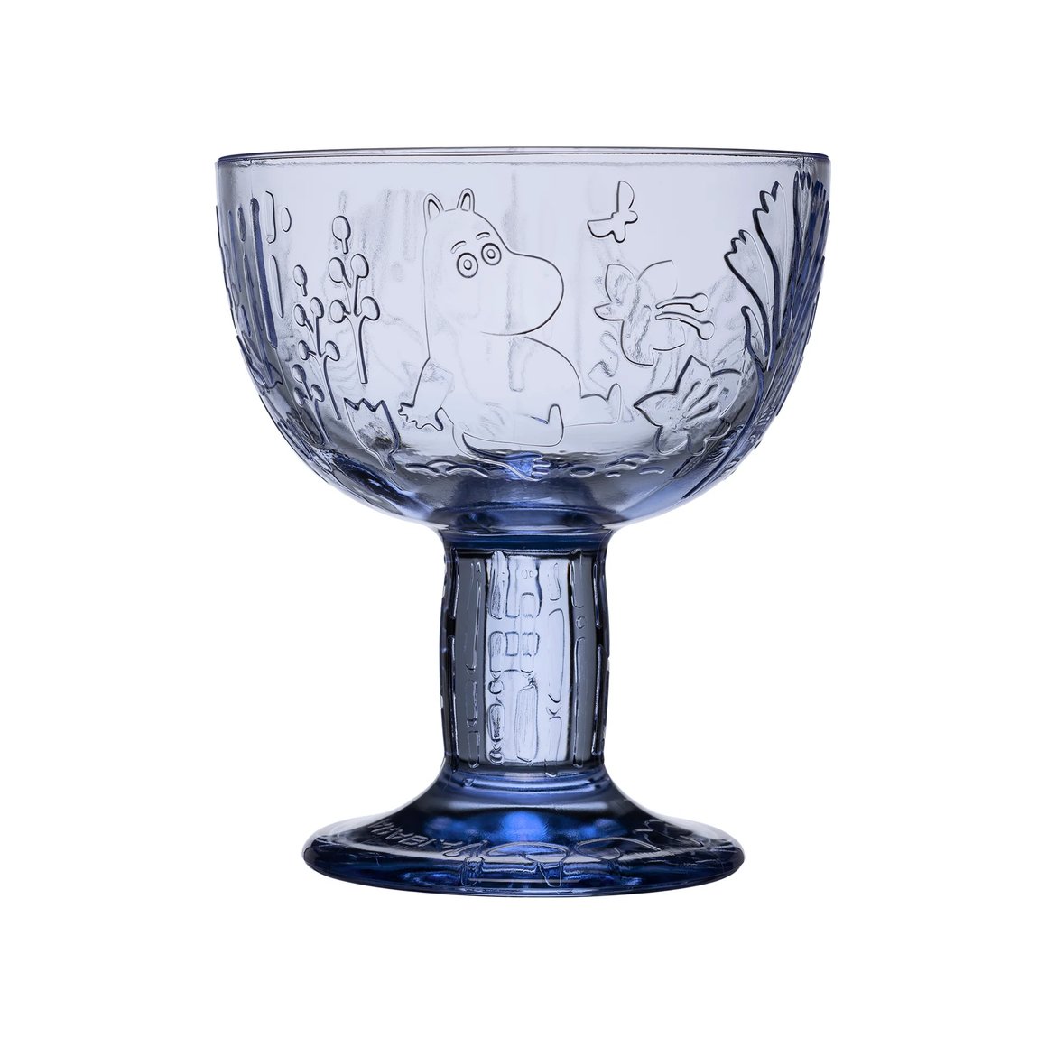 Image of Moomin Mystic Forest skál á fæti 140ml aqua blue