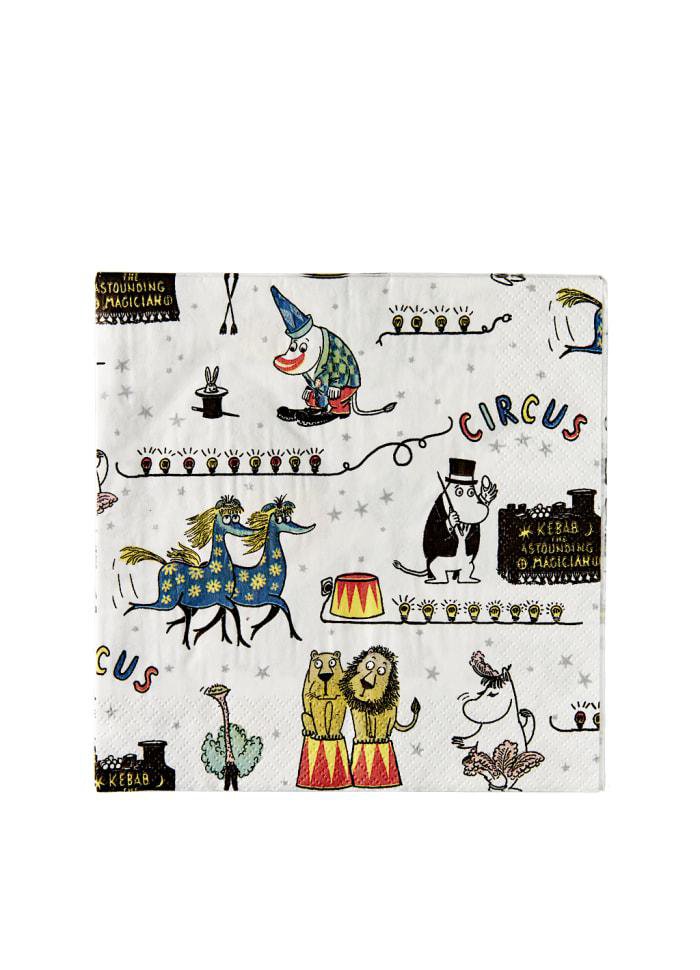 Moomin Servíettur 33cm 20stk, Sirkús