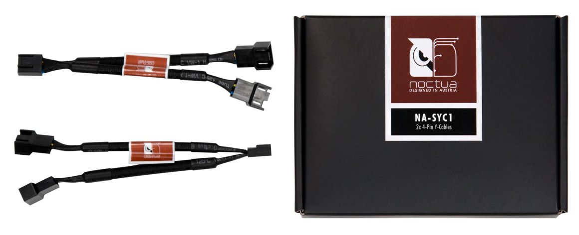 Noctua Viftudeilir fyrir 4 pin PWM 2x15 cm Y kapall