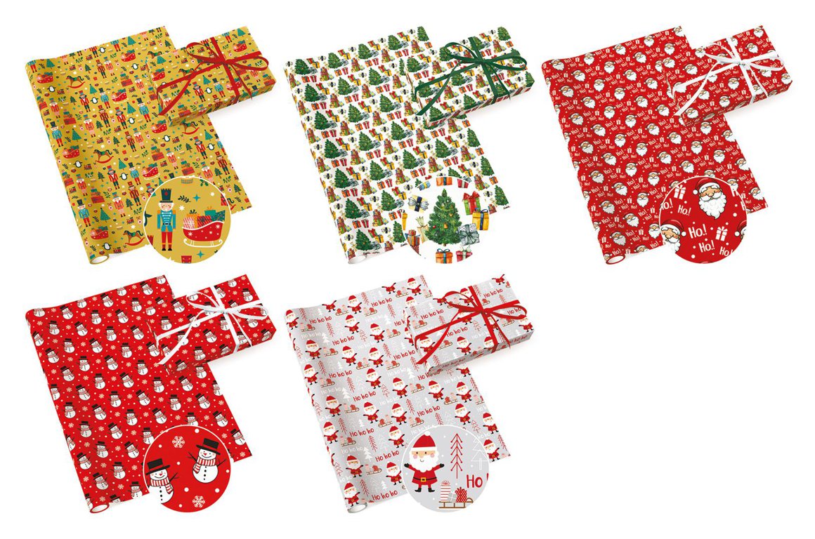 Image of PAW Gjafapappír 200x70cm mismunandi mynstur