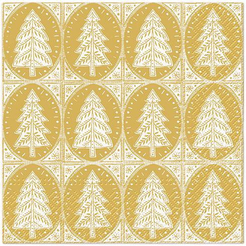 Image of PAW Servíettur 3laga 20stk 33x33cm Serwetki Pattern Christmas Trees