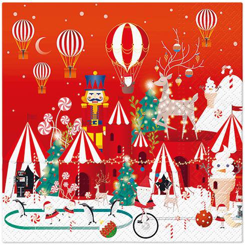 Image of PAW Servíettur 3laga 20stk 33x33cm Winter Wonderland Christmas