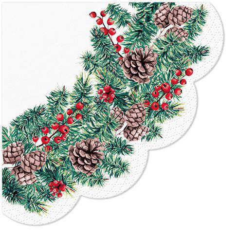 Image of PAW Servíettur 3laga 20stk 33x33cm Winter Branches