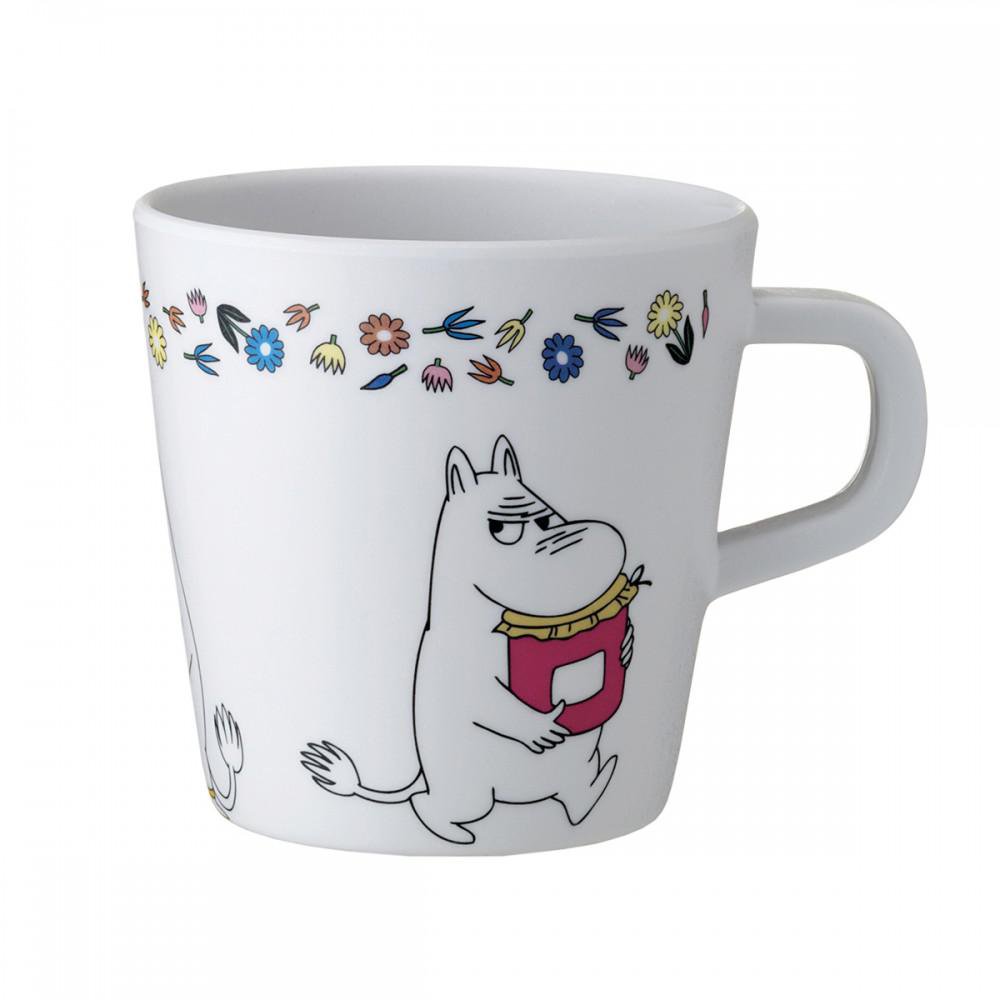 Petit Jour Krús m.haldi 180ml Moomin hvít