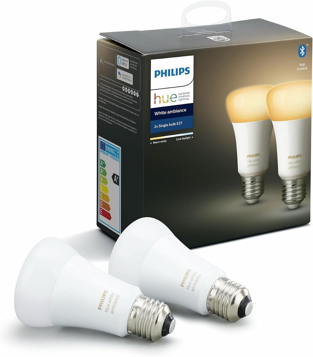 Image of Philips Hue E27 Pera Ambiance 806lm 2stk