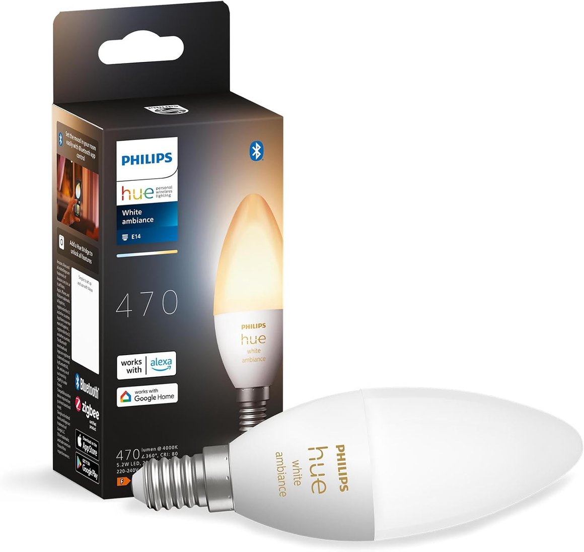 Image of Philips HUE E14 Kertapera Ambiance 470lm