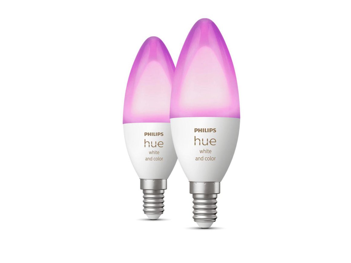 Philips HUE LED kertapera E14 lituð 2stk