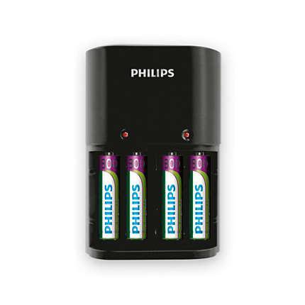Philips Hleðslutæki fyrir AA/AAA rafhlöður