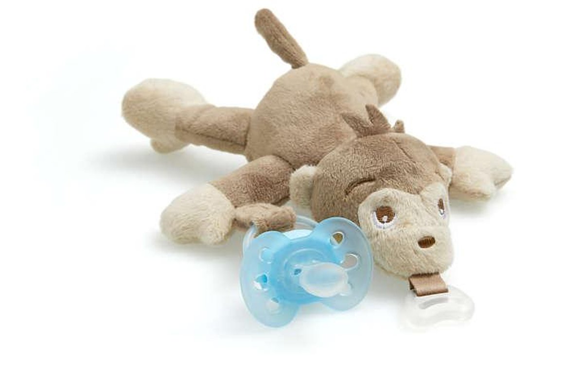 Image of Philips-AVENT Snuð 0+ Mán UltraAir með tuskudýri