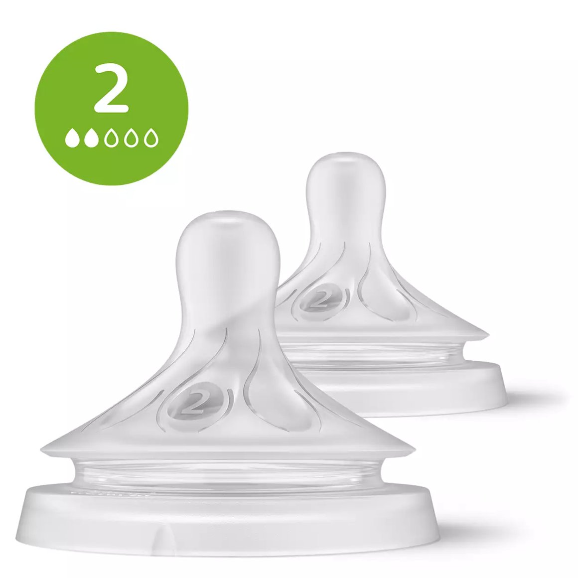 Philips-AVENT Flow 2 tútta í Natural Response pela 2stk