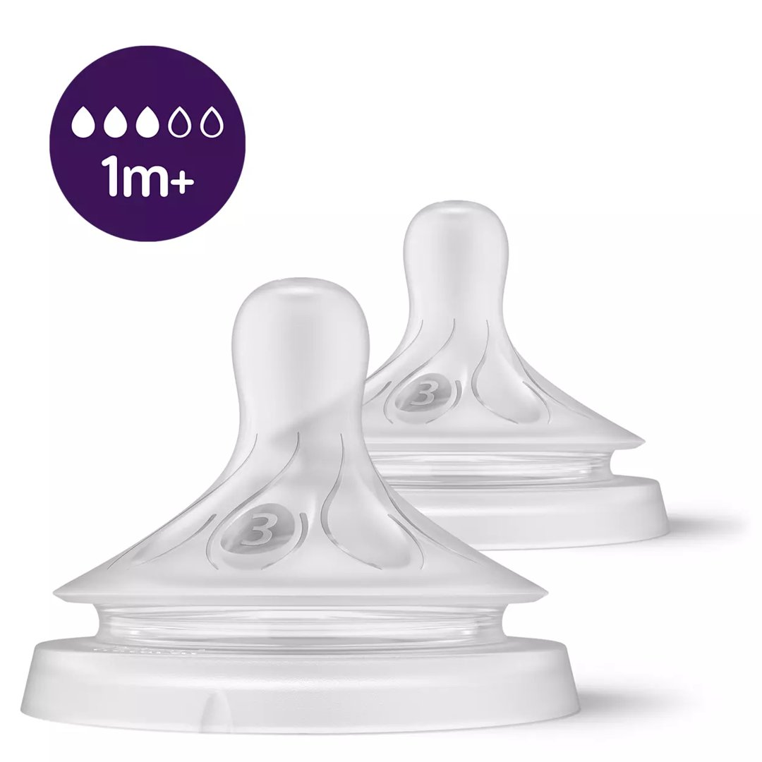 Philips-AVENT Flow 3 tútta í Natural Response pela 2stk