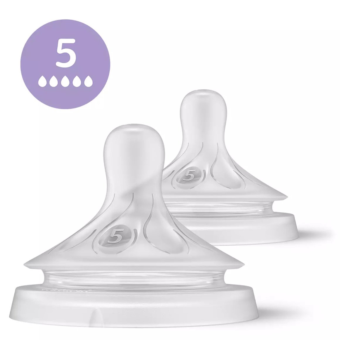 Philips-AVENT Flow 5 tútta í Natural Response pela 2stk