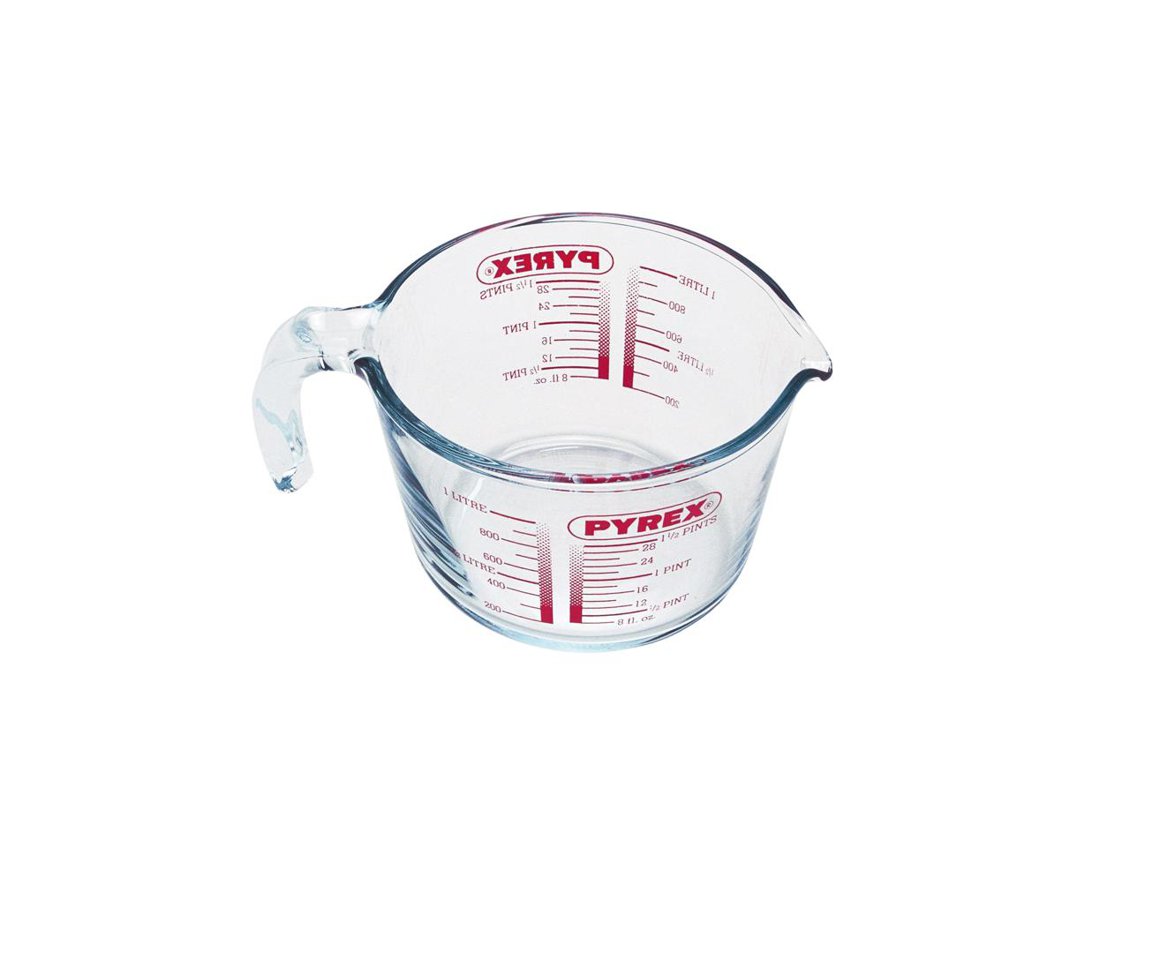 Pyrex Mælikanna gler með haldi 1ltr