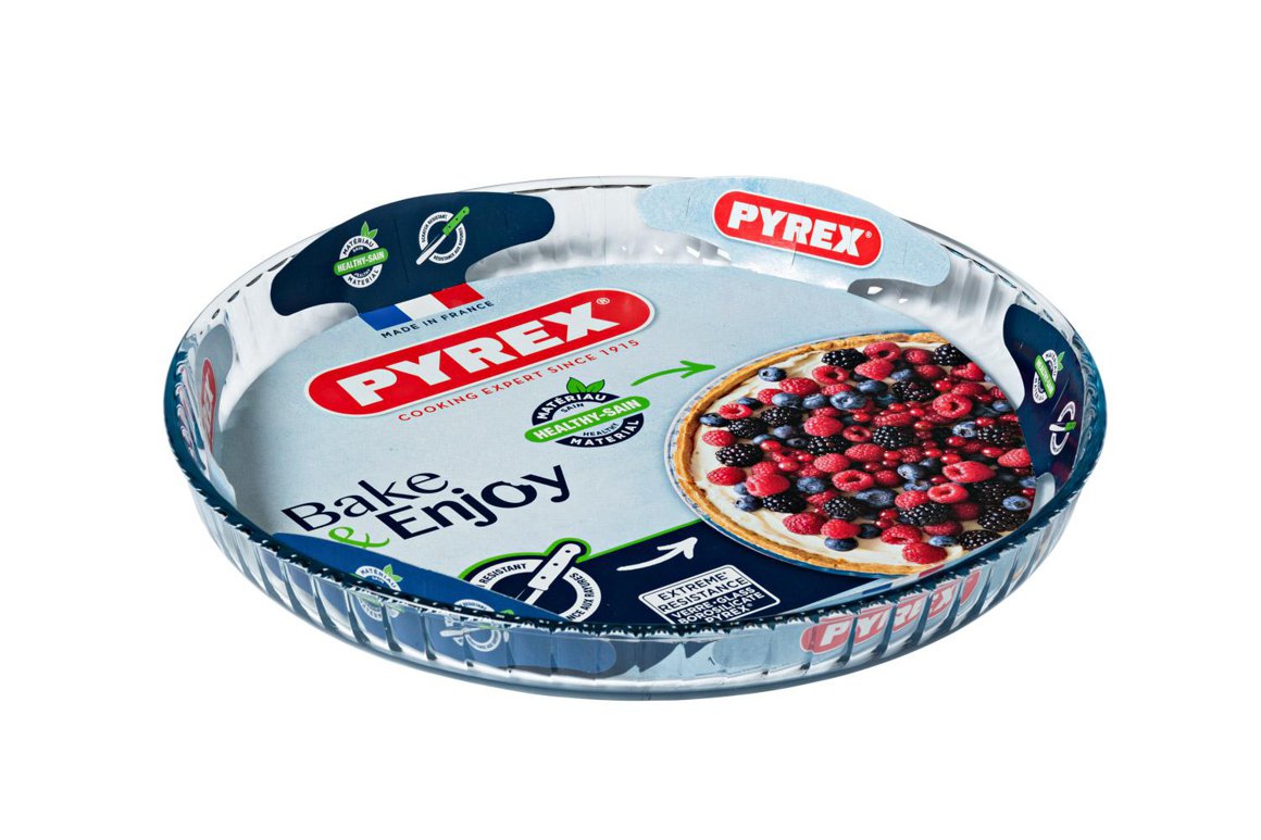 Pyrex Bökuform gler rifflað 31cm