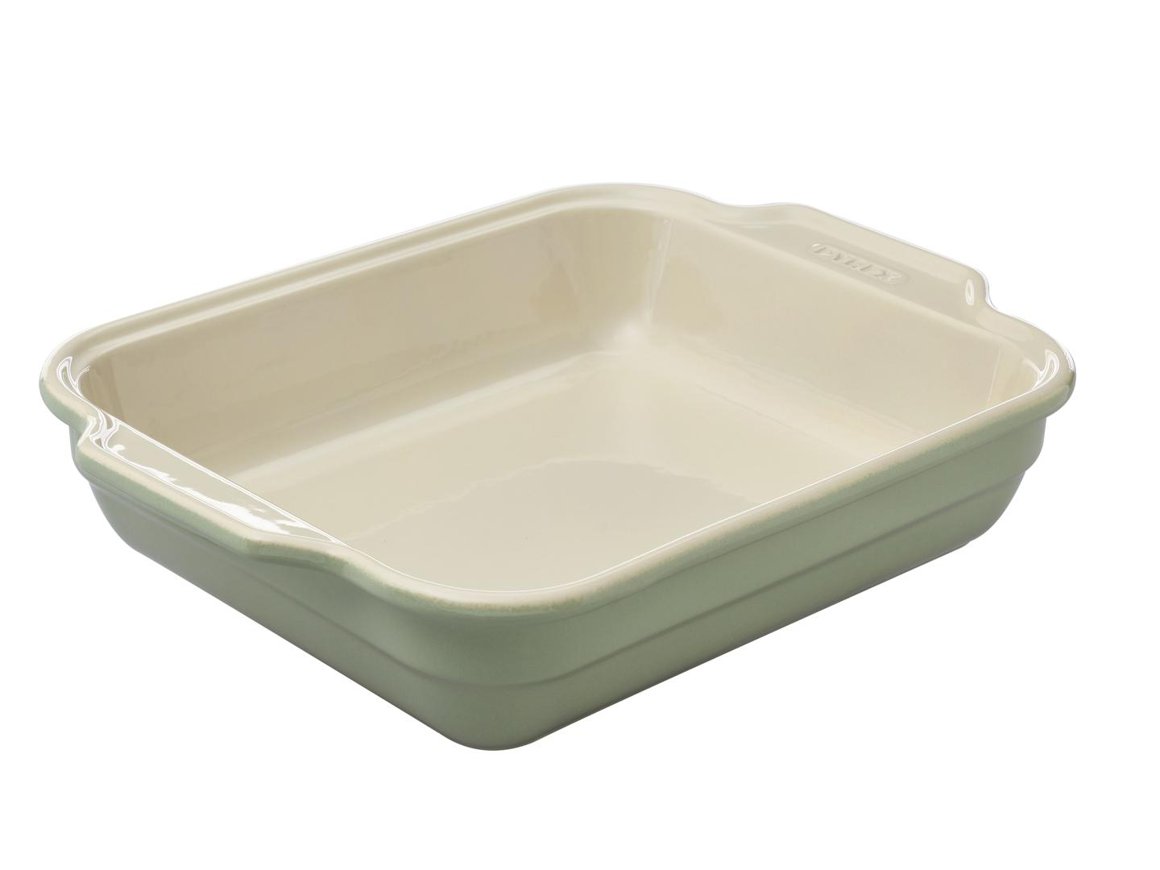 Pyrex Fat ferkantað 37x28cm Création sage green