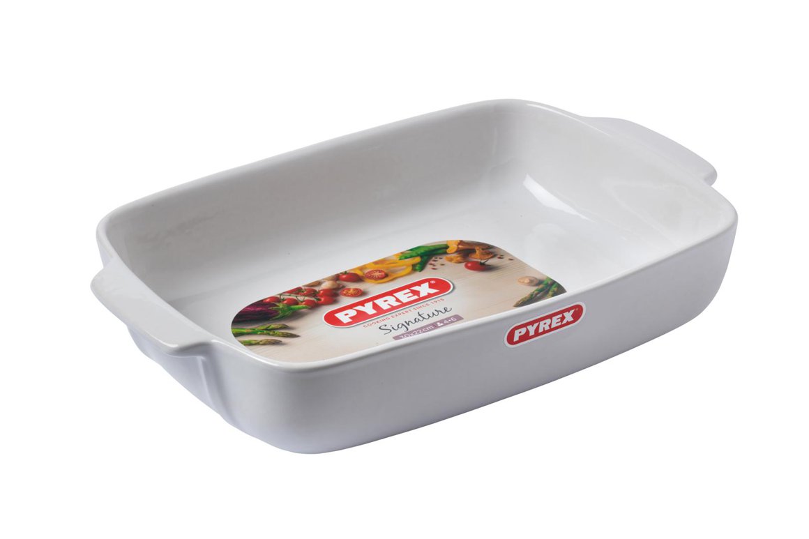 Pyrex Fat ferkantað 30x22cm Signature white