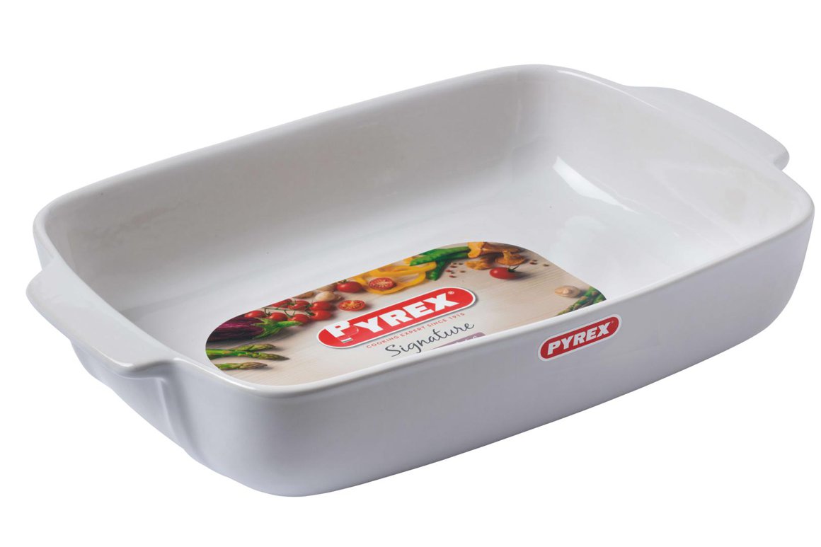 Pyrex Fat ferkantað 35x25cm Signature white