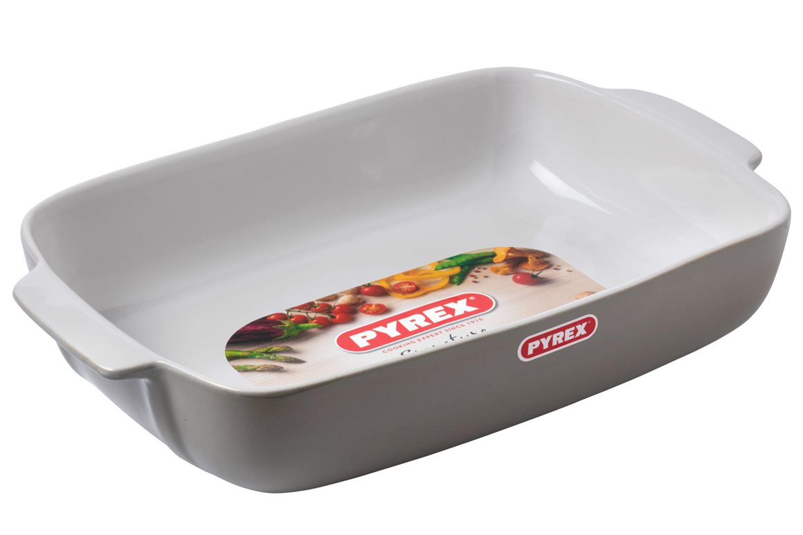 Pyrex Fat ferkantað 35x25cm Signature grey