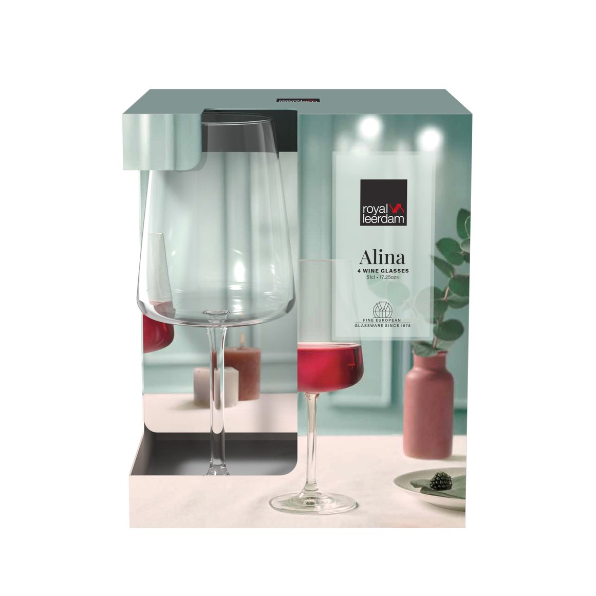 Image of Royal Leerdam Glas Alina rauðvín 51cl 4stk 