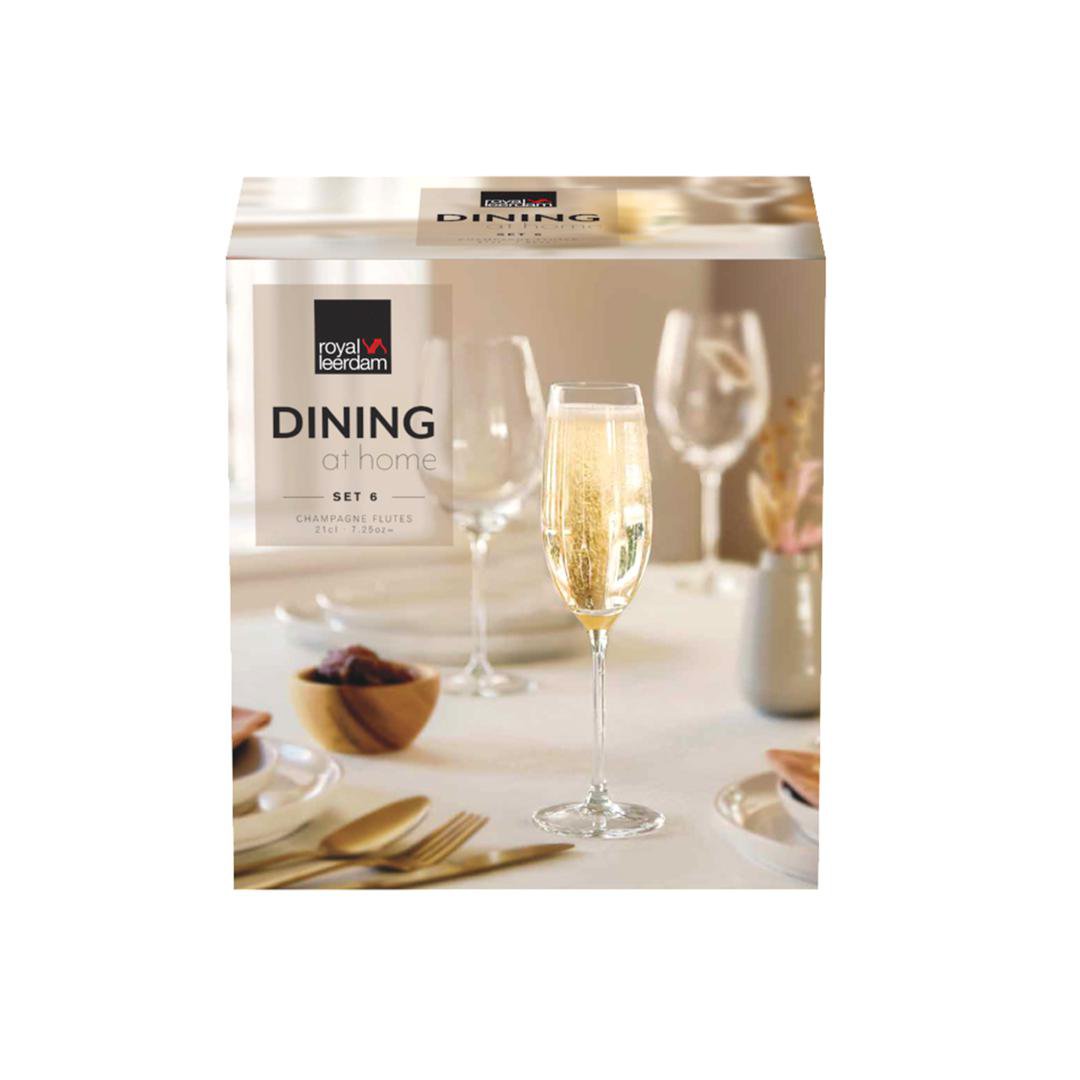 Royal Leerdam Glas kampavín 21cl 6stk Dining At Home
