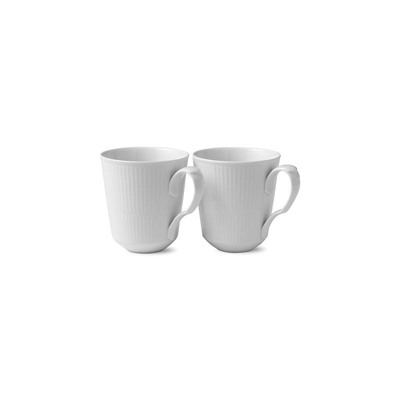Image of Royal Copenhagen White Fluted krús 37cl 2stk 