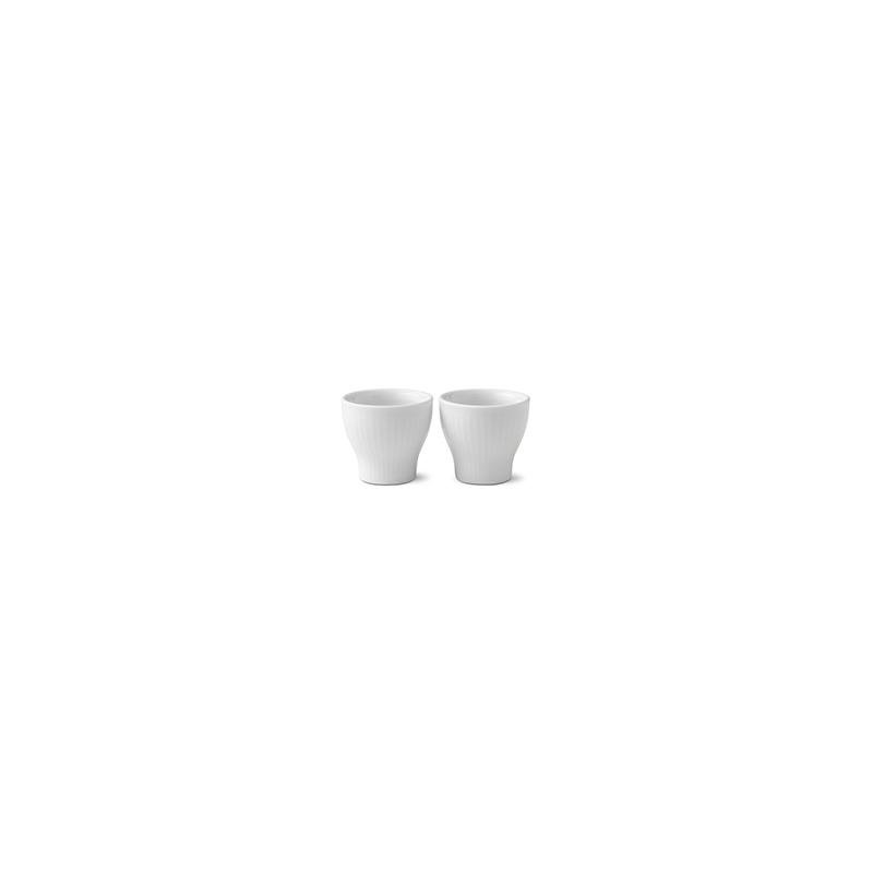 Royal Copenhagen White Fluted eggjabikar 2stk