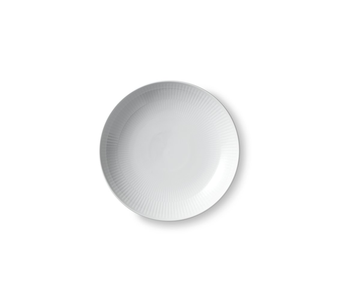Royal Copenhagen White Fluted diskur modern 20cm