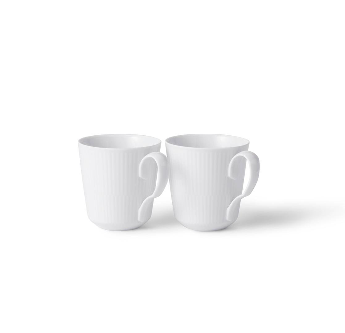 Royal Copenhagen White Fluted krús 2stk 28cl