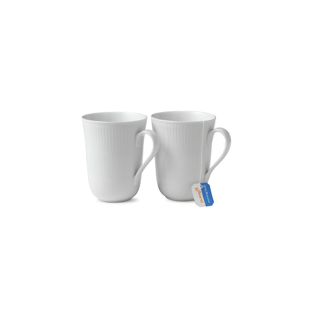 Royal Copenhagen White Fluted krús 2stk 33cl